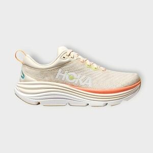 WB Hoka One One Gaviota 5 Womens Size 9 B Beige Athletic Running Shoes Sneakers